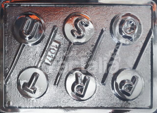 Molde Abecedario chupeta p-u