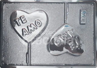 Molde Corazones te amo x2