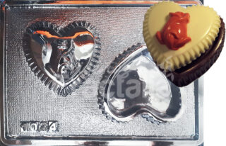 Molde Cofre corazon rosa