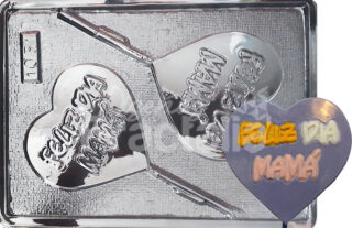 Molde Corazones feliz dia mama x2