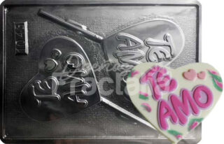 Molde Corazones te amo x2