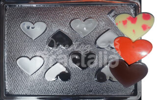 Molde Corazon plano x8