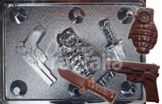 Molde Granada cuchillo y pistola