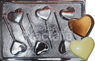 Molde Corazon plano mediano con palo