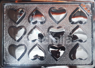 Molde Corazon plano mediano x 12