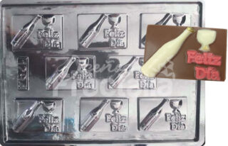 Molde Tarjetas botellitas feliz dia