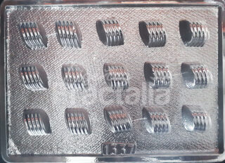 Molde Bombon con rallas