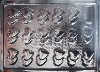 Molde Corazones dobles