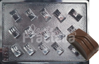 Molde Bombon rectangular con ondas