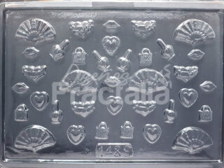 Molde Apliques fresas abanicos canastas labios