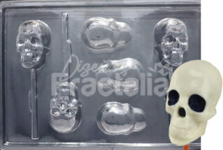 Molde calaveras medianas 3d chupeta