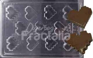 Molde corazones pixel