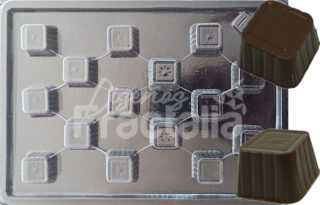 Molde bombones cuadrados