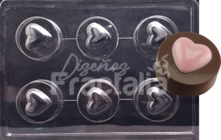 Molde choco oreo corazones