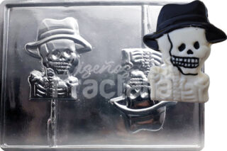 Molde esqueleto con sombrero x2