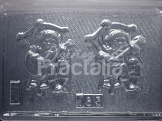 Molde Papa noel sentado tocando guitarra