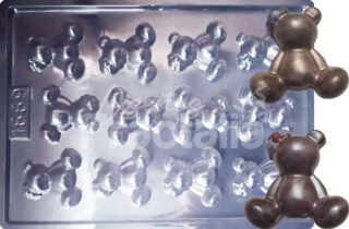 Molde osita pequeña con moño x12