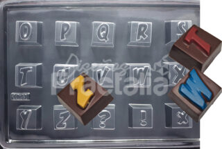 Abecedario bombón cuadrado O-X