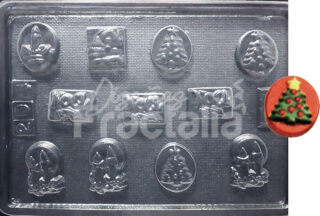 Molde Velas arbol y casa Noel