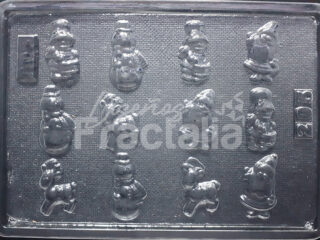 Molde Renos muneco de nieve y noel