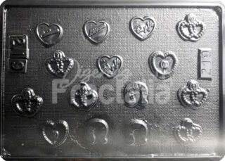 Molde Corazones quiéreme tu y yo llévame