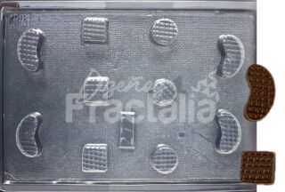 Molde Cuadrado circular acanalados