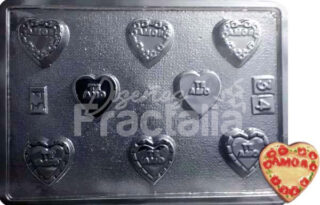 Molde Corazones te amo amor
