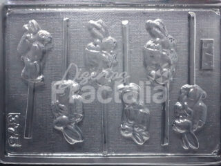 Molde Conejos con canasta de huevos