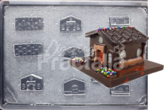 Molde Casa con teja de barro pequena