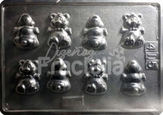 Molde Oso por mitades