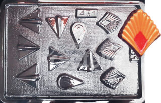 Molde Triangulares en forma de gota y abanico