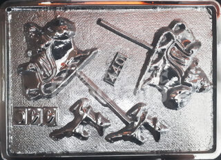 Molde Papa noel en trineo y reno