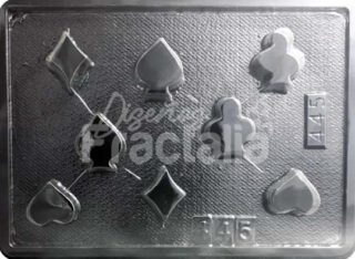 Molde Diamantes treboles y corazones