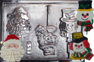 Molde Papa noel y muneco de nieve