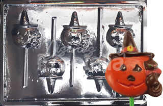 Molde Calabaza con sombrero y gato