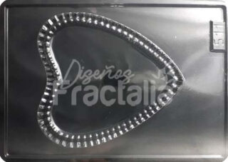 Molde Estuche de corazon tapa