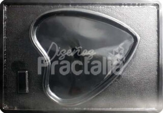 Molde Estuche de corazon base