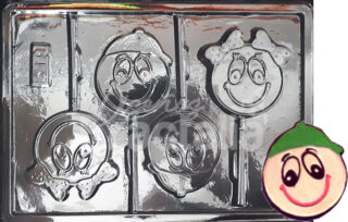 Molde Caras felices con gorra y mono