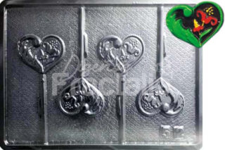 Molde Corazones con flores