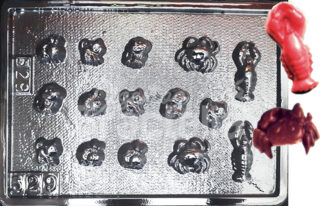 Molde Caracoles gatos y escorpiones