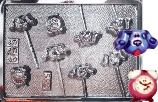 Molde Personajes Perro azul reloj