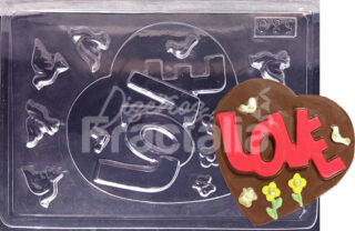 Molde Corazones LOVE