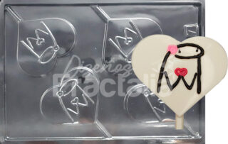 Molde Meme Flork corazón x 4
