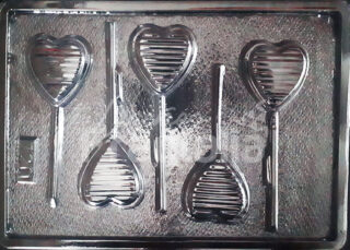 Molde Corazones con rallas