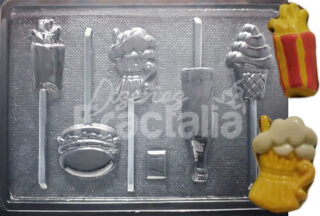 Molde Papas fritas helado y hamburguesa