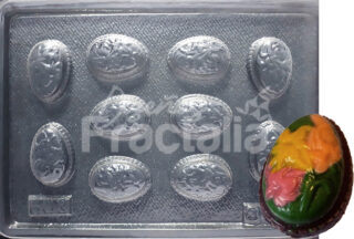 Molde Huevos pascua con flores