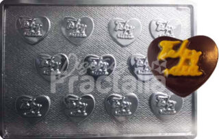 Molde Corazones feliz dia