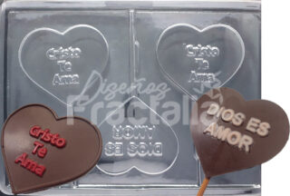 Molde Corazones cristo te ama