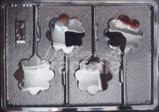 Molde Chupetas florales x4