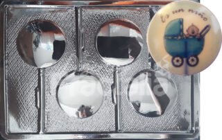 Molde Chupetas circulares x4